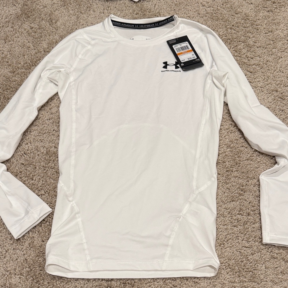 Under Armour Long Sleeve White Tee